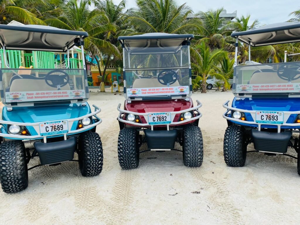 Golf cart rental in San Pedro Belize